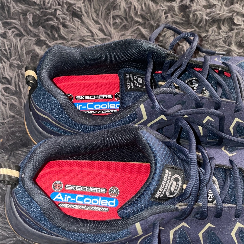 Skechers Men's 11 Navy Athletic Style Composite Toe Work Shoes - Picture 4 of 8